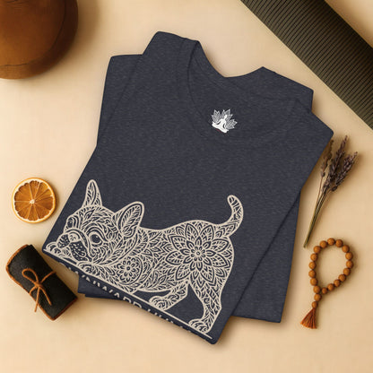 Frenchie Mandala – Downward French Bulldog Tee