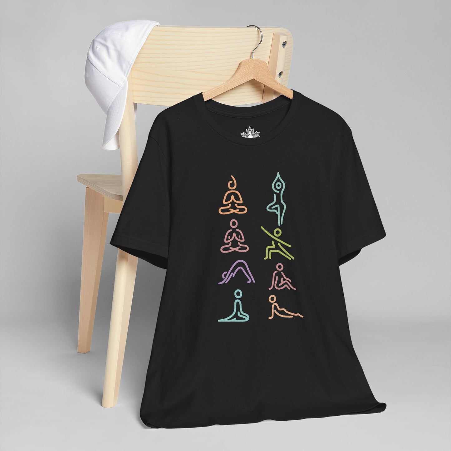Minimalist Yoga Poses – Mindful Line Art Men Tee