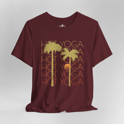 Hot Yoga Vibes - Palm Sunset Tee