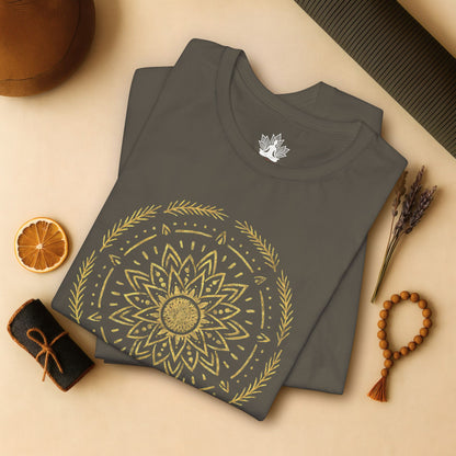 Golden Mandala – Sacred Balance Tee