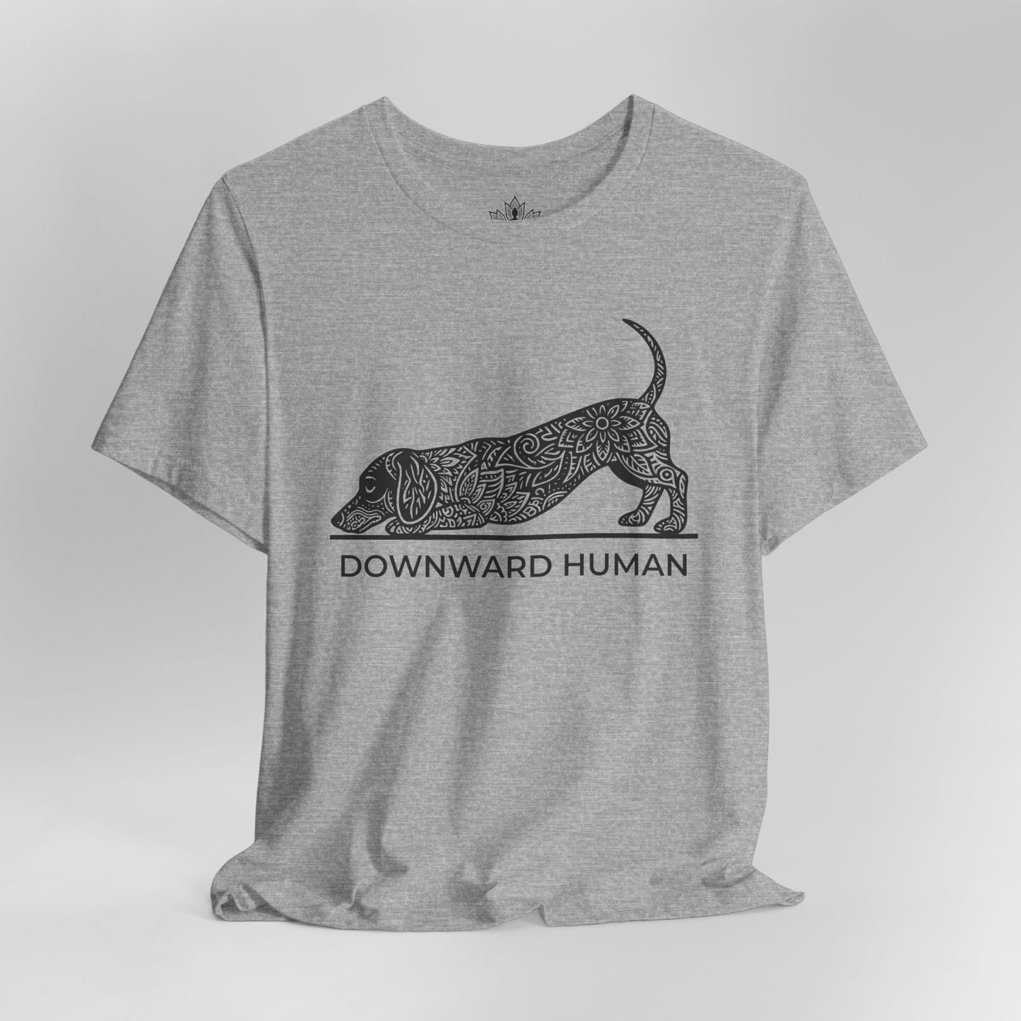 Downward Human Dachshund – Mandala Sausage Dog Tee