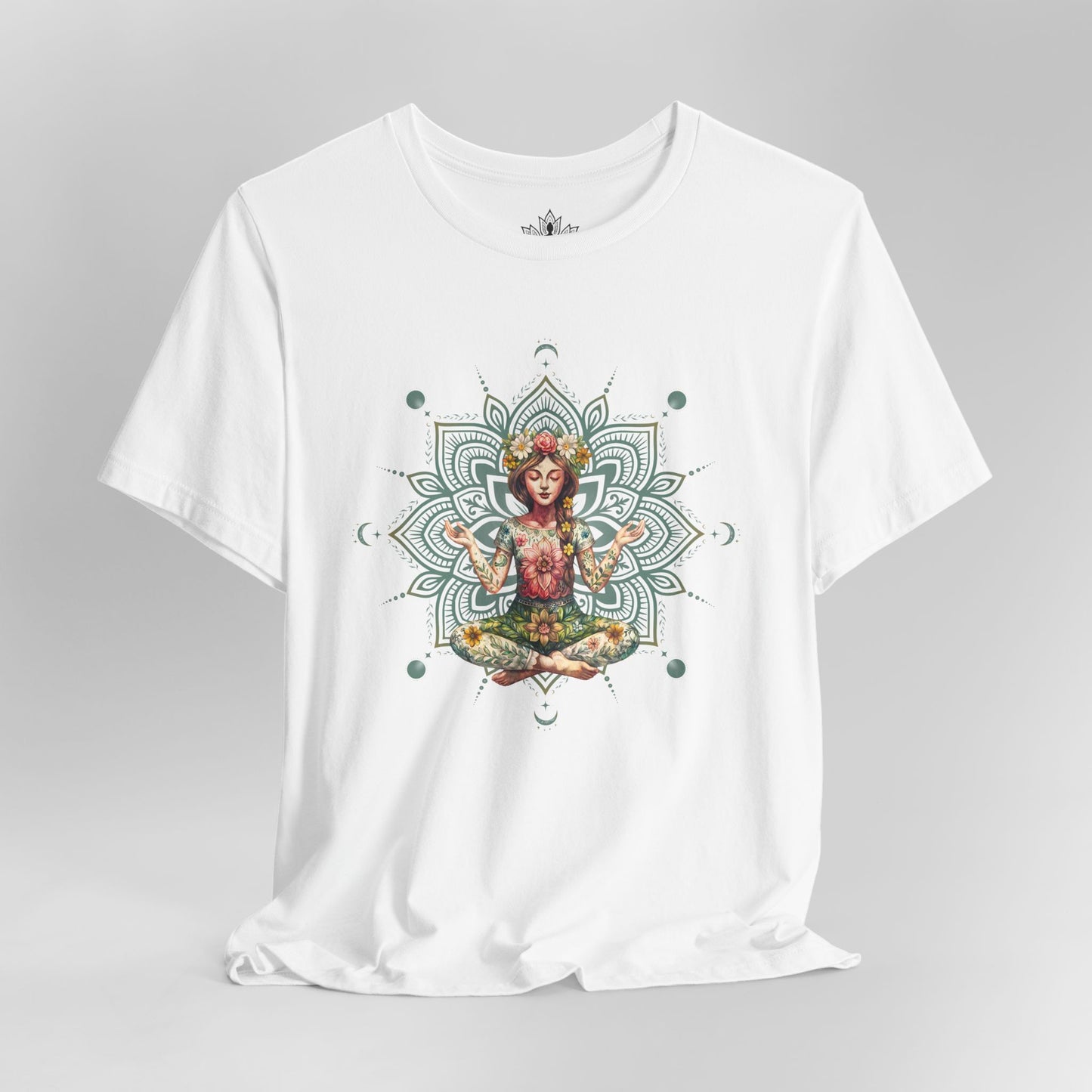 Boho Méditation Fleurie – Posture du Lotus Botanique