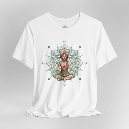 Boho Méditation Fleurie – Posture du Lotus Botanique