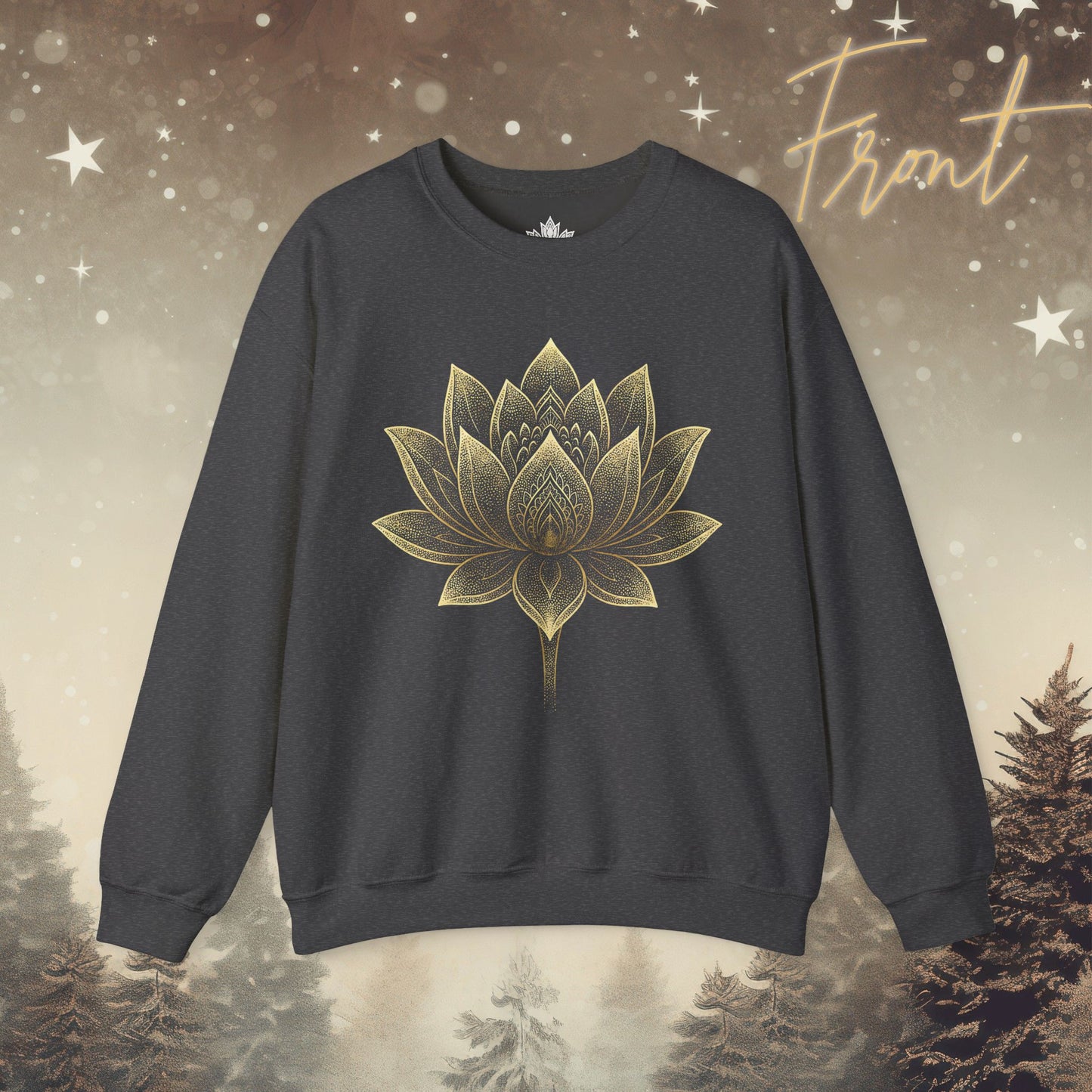 Golden Lotus Flower - Cozy Mindful Sweatshirt