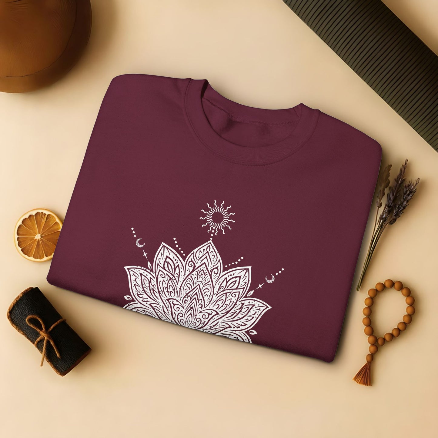 Sacred Lotus Mandala – Mindful Yoga Sweatshirt