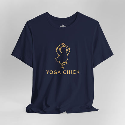 Minimalist Yoga Chick – Cute Mindful Humor Tee