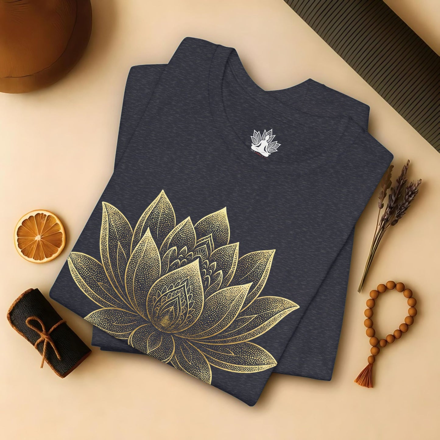 Golden Lotus Flower Tee
