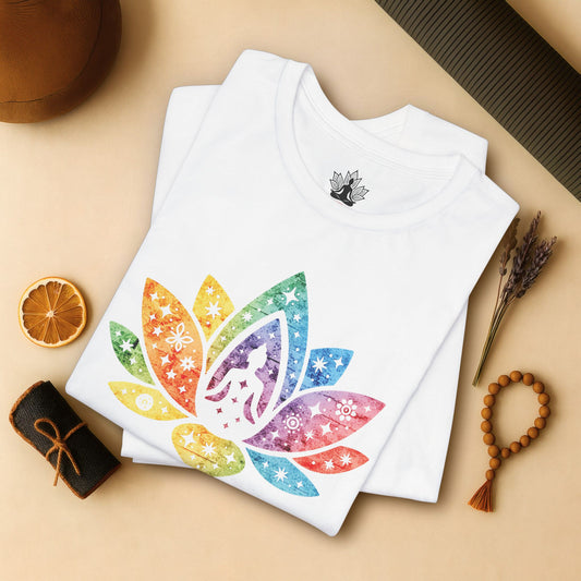 Lotus Pride – Cosmic Rainbow Tee