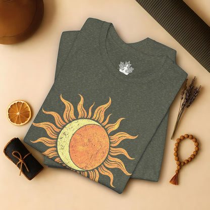 Celestial Balance Sun & Moon Boho Tee