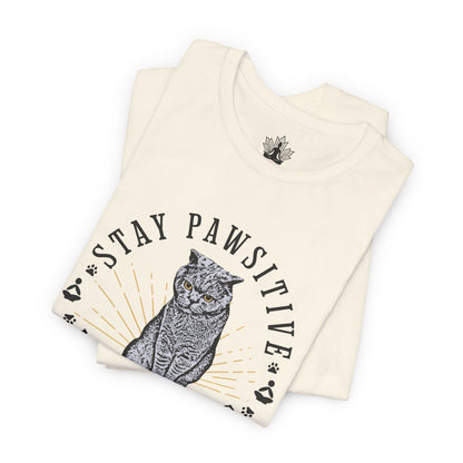 Stay Pawsitive Nameowste – Funny Cat Yoga Men Tee