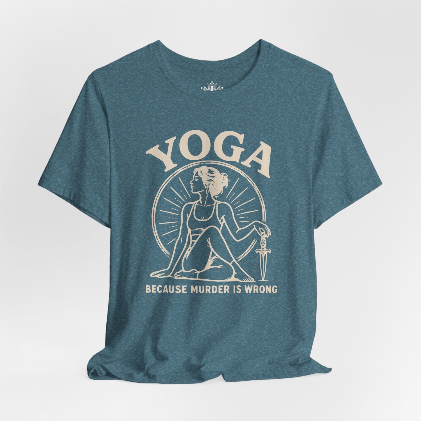 Yoga Because Murder Is Wrong Retro Tee