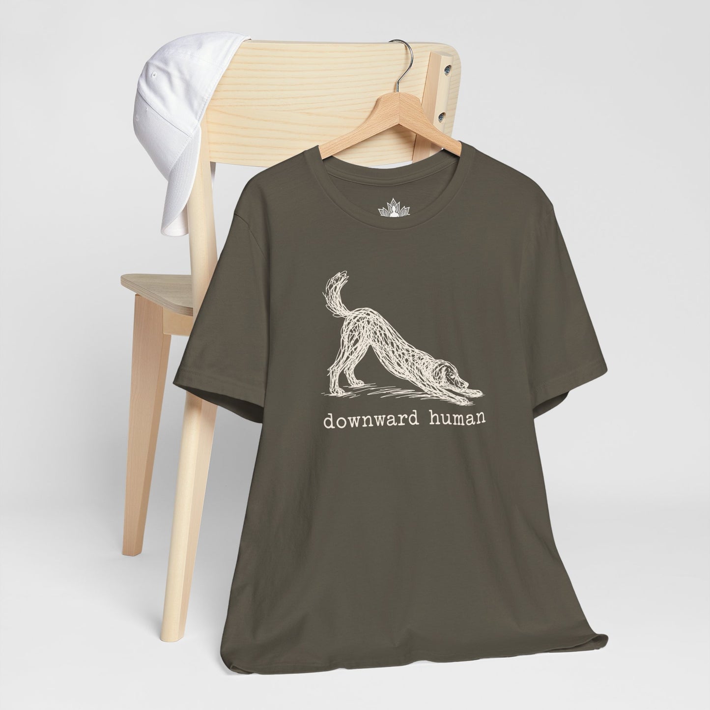 Line Art Downward Human Men Tee