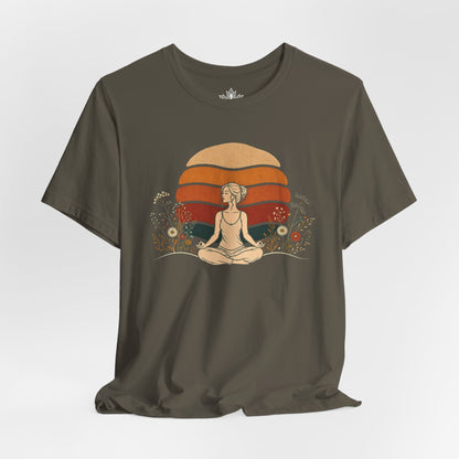 Retro Sunset Meditation Tee