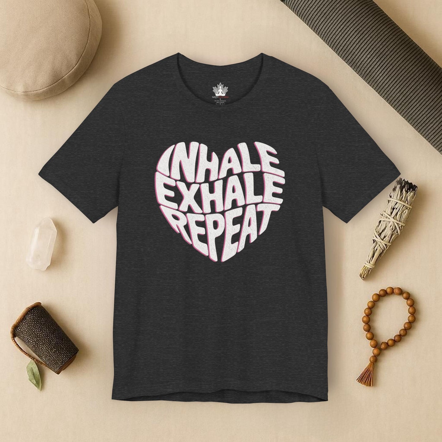 Inhale Exhale Repeat – Mindful Heart Tee
