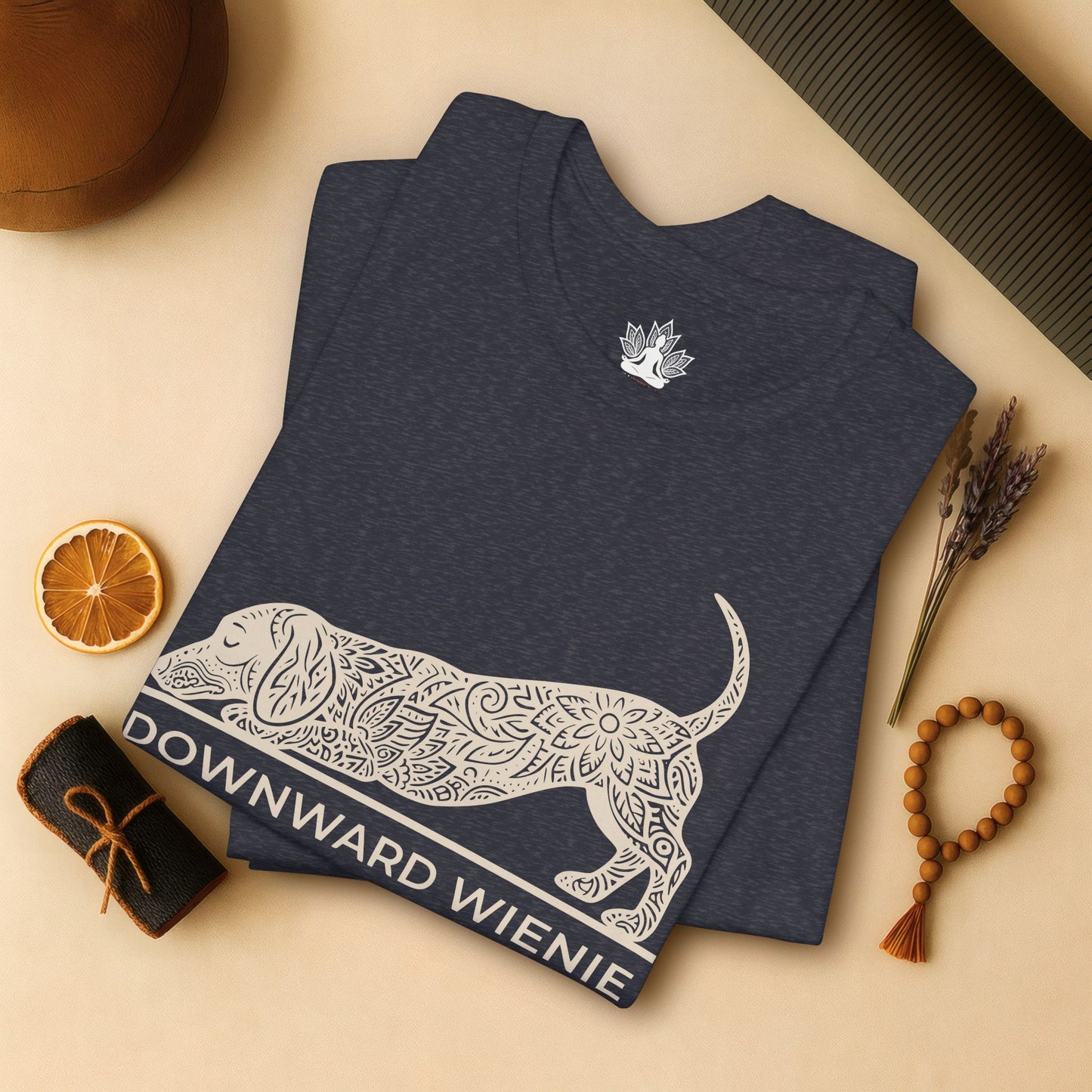 Downward Wienie Dog Pose – Funny Mandala Sausage Dog Tee