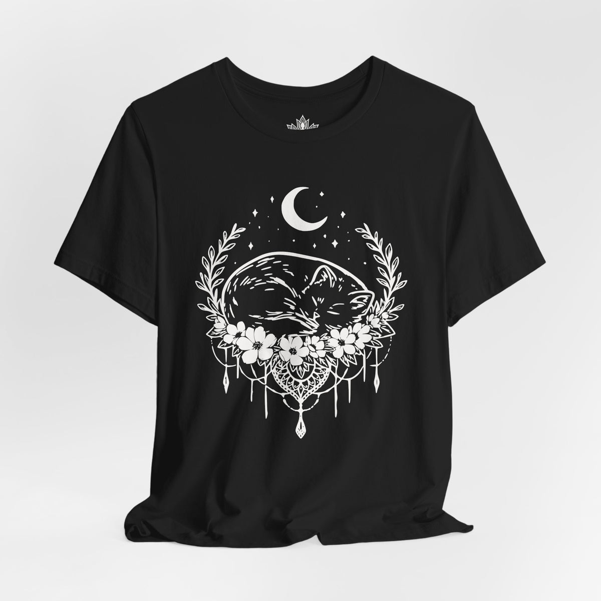 Sleeping Cat Under the Moon Tee