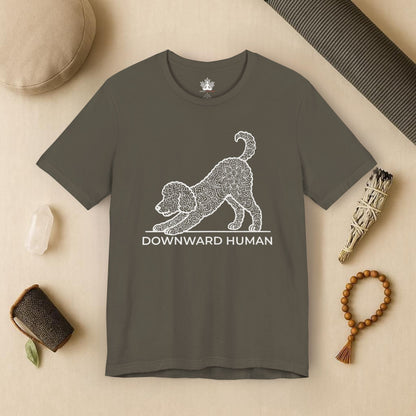 Downward Human – Mandala Labradoodle Dog Yoga Tee