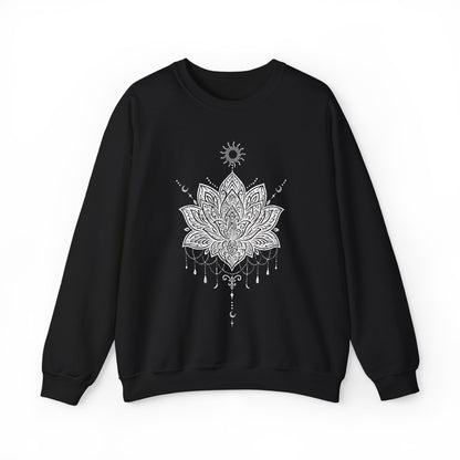 Sacred Lotus Mandala – Mindful Yoga Sweatshirt