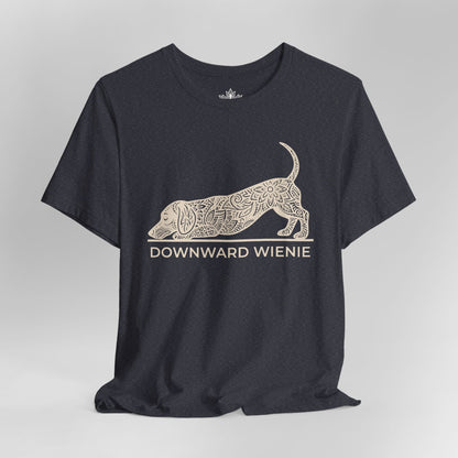 Downward Wienie Dog Pose – Funny Mandala Sausage Dog Tee