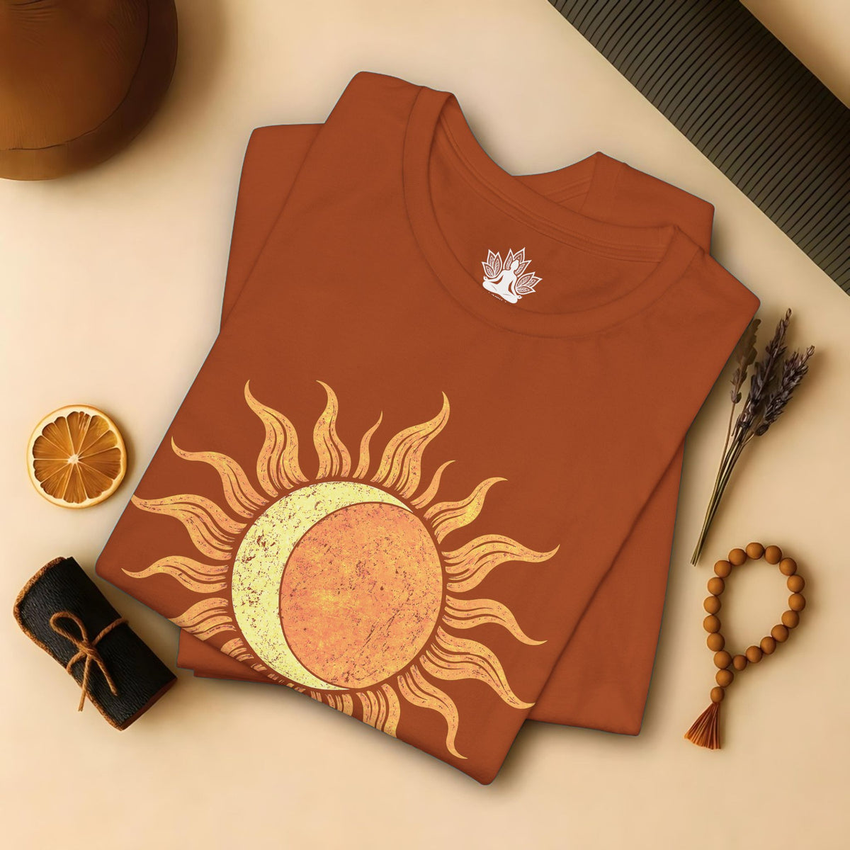 Celestial Balance Sun & Moon Boho Tee