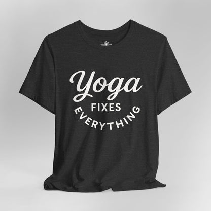 Yoga Fixes Everything – Minimalist Yoga Graphic Tee