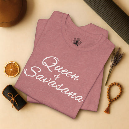 Queen of Savasana Luxe – Classic Yoga Minimalist Tee