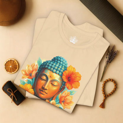 Buddha Glow – Floral Meditation Tee