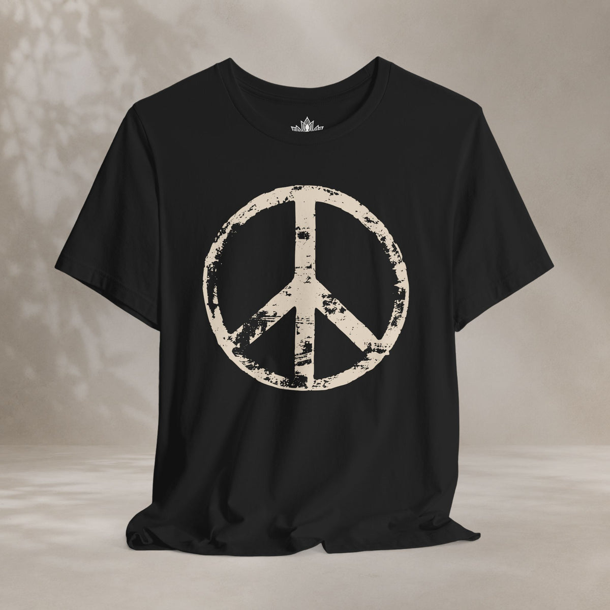 Vintage Peace Symbol Light Print Tee