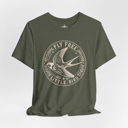 Fly Free, Little Bird Badge Tee
