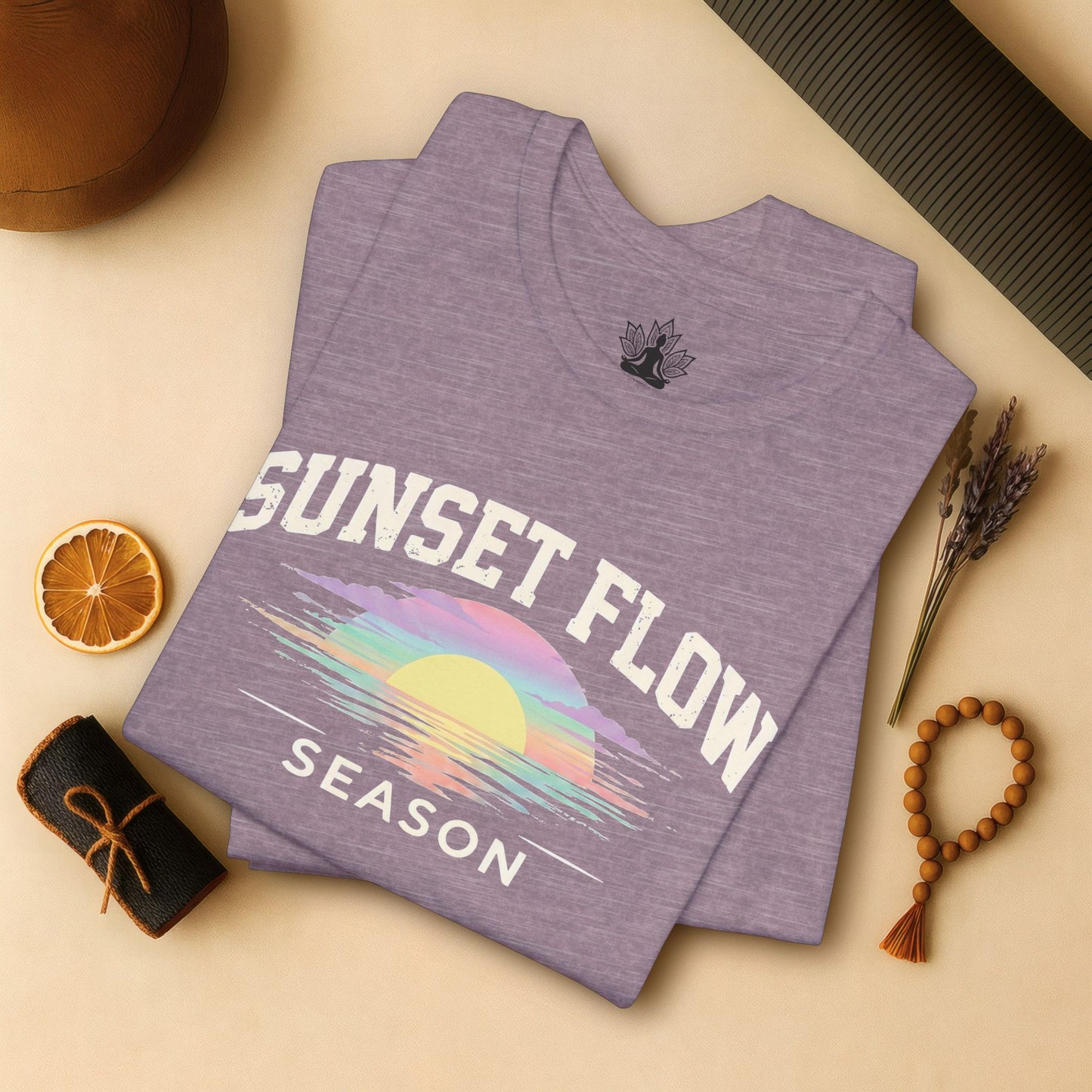 Retro Pastel Sunset Flow Season Tee