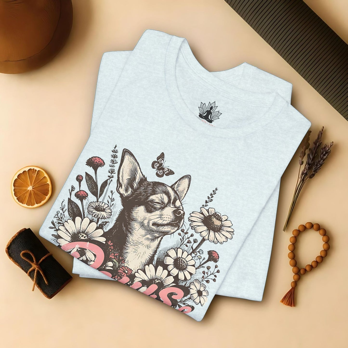 Paws & Breathe – Mindful Floral Dog Tee