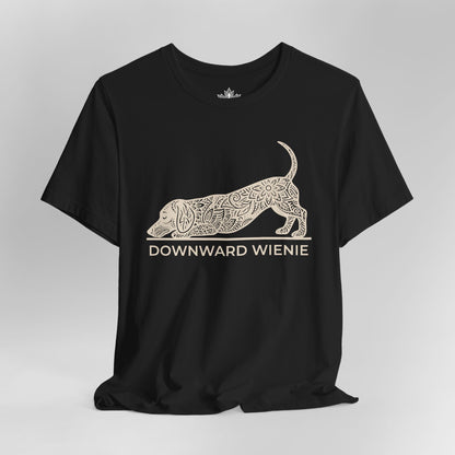 Downward Wienie Dog Pose – Funny Mandala Sausage Dog Tee
