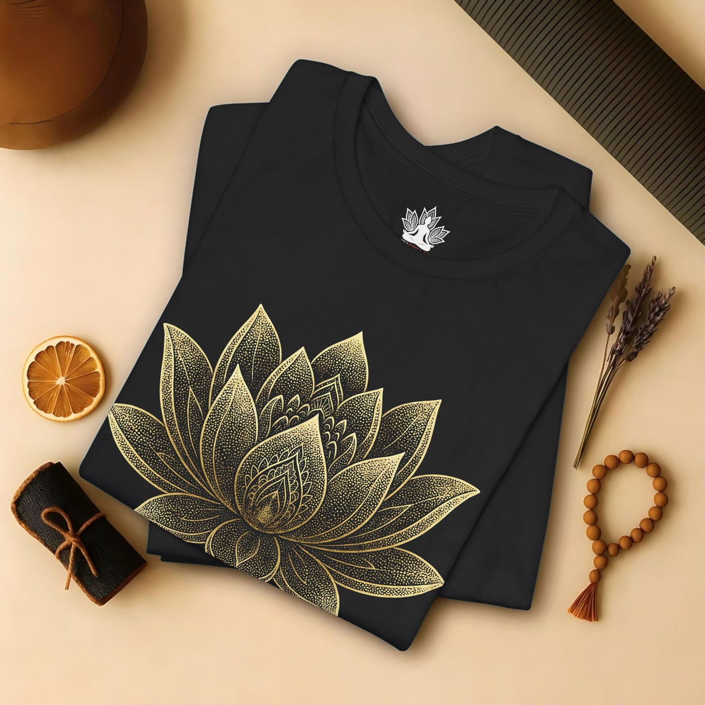 Golden Lotus Flower Tee