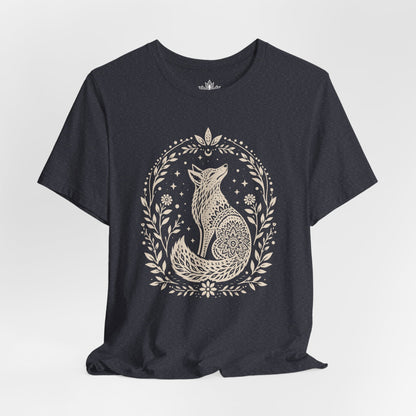 Boho Mandala Fox Linocut Tee