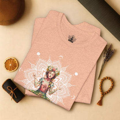 Boho Méditation Fleurie – Posture du Lotus Botanique