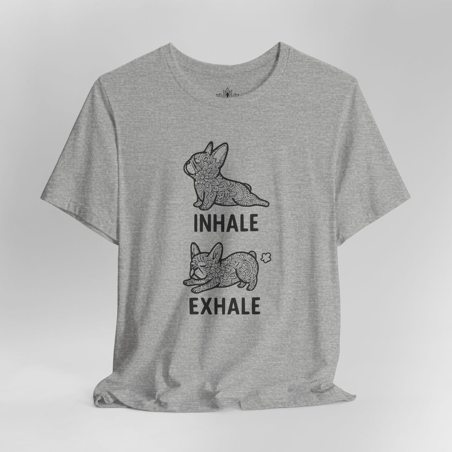 Frenchie Inhale Exhale – Funny Mandala Dog Tee