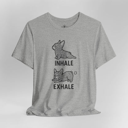 Frenchie Inhale Exhale – Funny Mandala Dog Tee