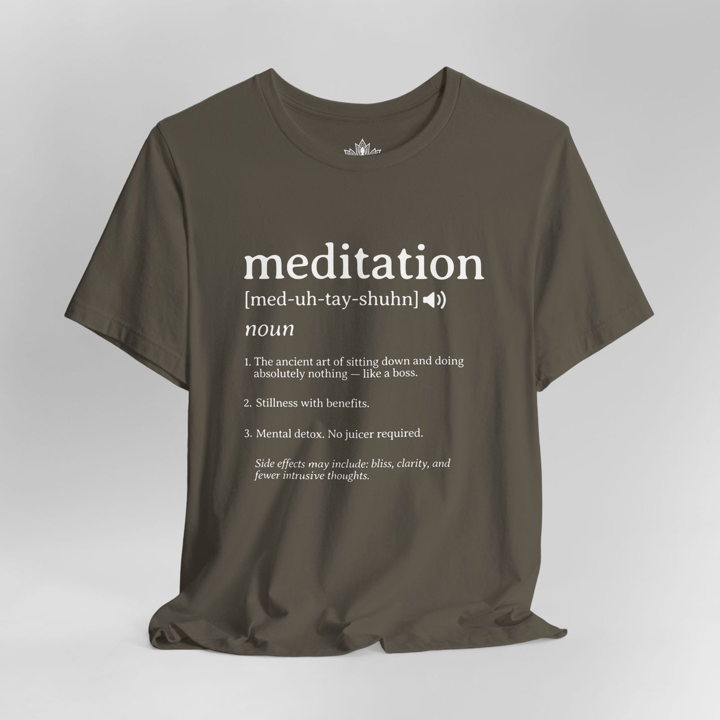 Meditation Definition – Funny Mindful Men Tee