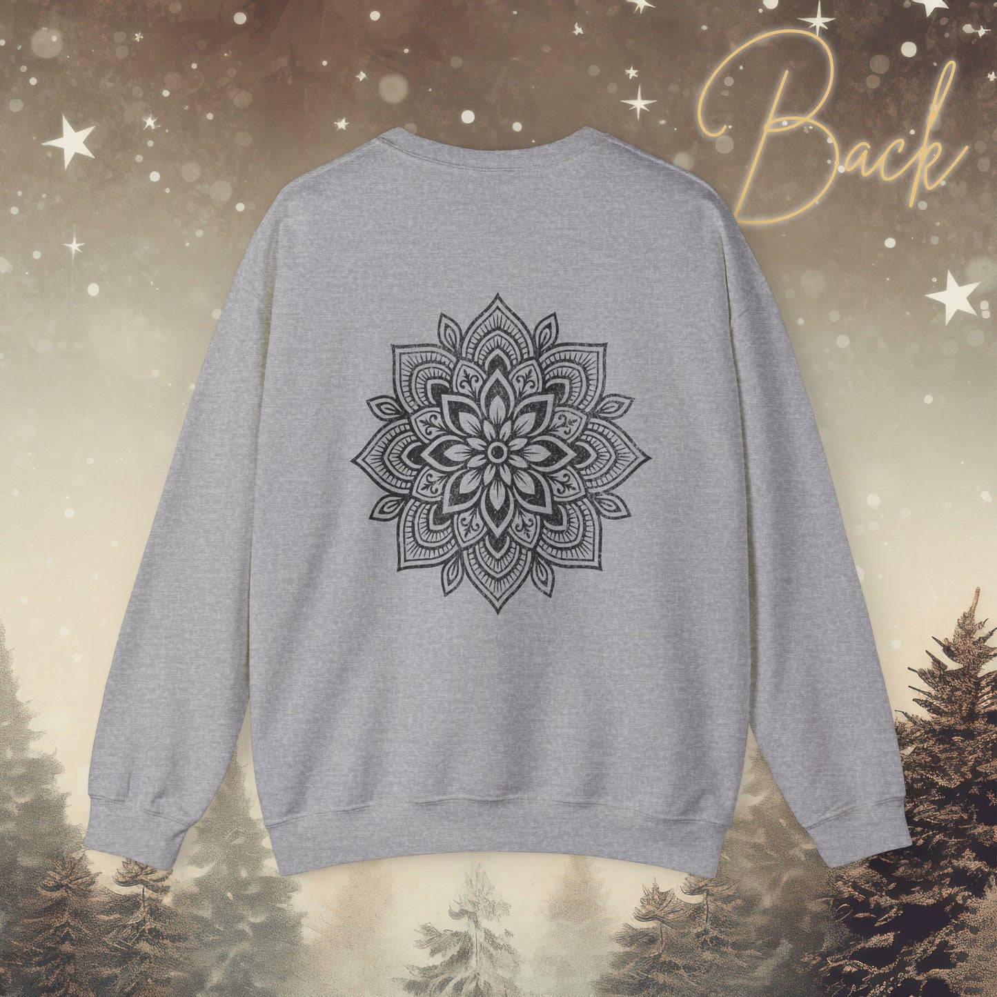 Cozy Breathe Sweatshirt - Mandala Back Print