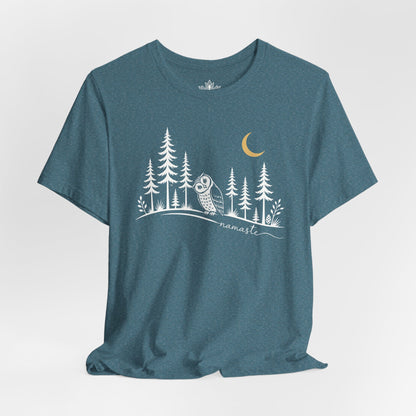 Namaste Forest Owl Tee