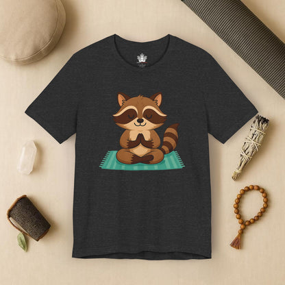 Meditating Raccoon – Lotus Pose Animal Tee