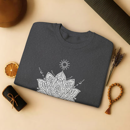 Sacred Lotus Mandala – Mindful Yoga Sweatshirt
