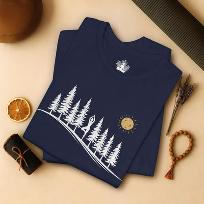 Forest Tree Pose Yoga – Balance in Nature Tee