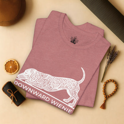 Downward Wienie Dog Pose – Funny Mandala Sausage Dog Tee