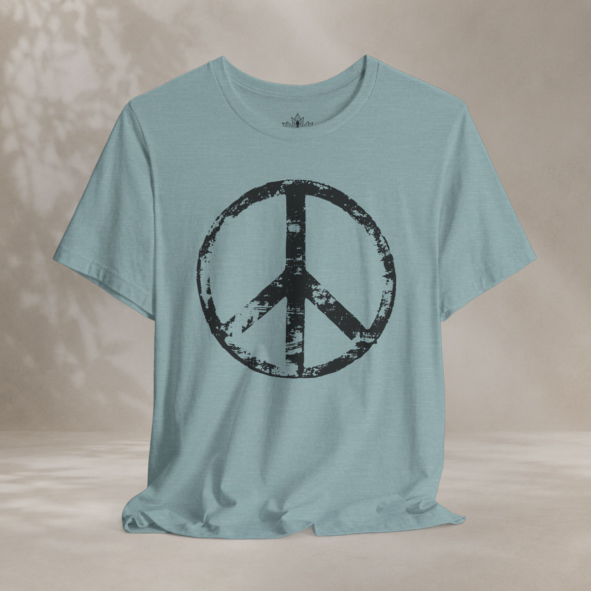 Vintage Peace Symbol Black Print Tee