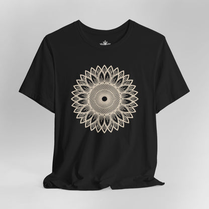 Sunflower Mandala – Geometric Mindful Tee