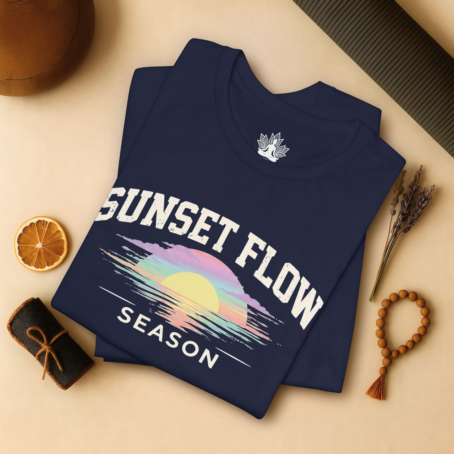 Retro Pastel Sunset Flow Season Tee