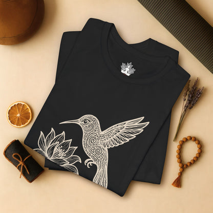 Hummingbird Lotus – Mandala Nature Tee