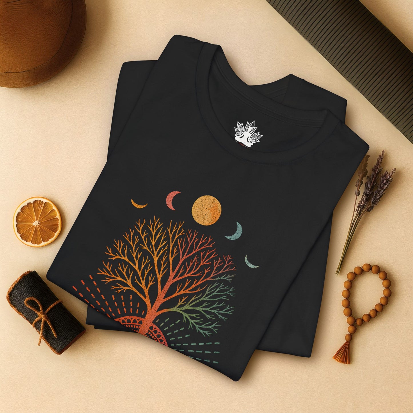 Mystic Roots Rising - Lunar Mandala Men Tee