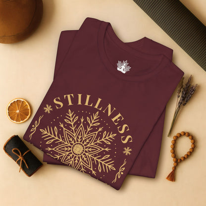 Golden Winter Mandala - Stillness is Strength Tee